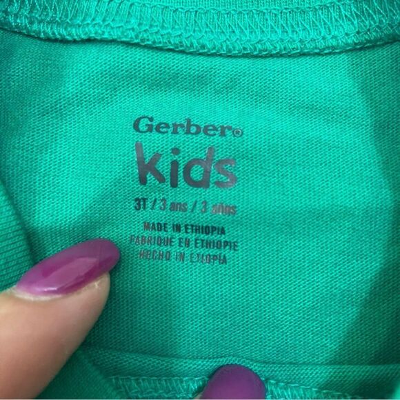 New without Tags Lot of 4 Gerber Kids Green T-Shirts All Size 3T - Picture 4 of 4
